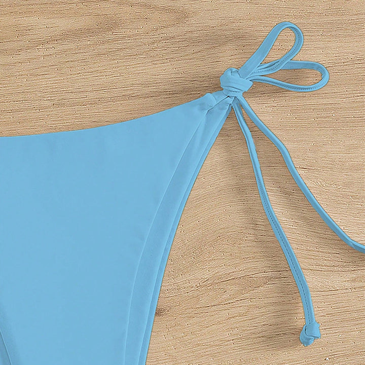Damen Hochgeschnittenes Bikini-Unterteil mit verstellbaren Bindebändern Drune