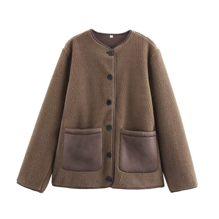 Damen Fleecejacke mit praktischen Taschen und knöpfbaren Details Drune