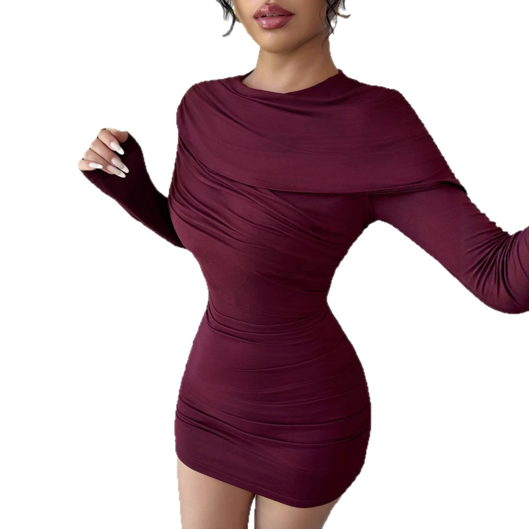Damen Figurbetontes Wickelkleid Drune