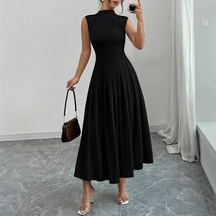 Damen Elegantes Maxikleid mit Plissee-Details Drune