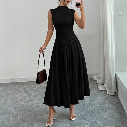Damen Elegantes Maxikleid mit Plissee-Details Drune