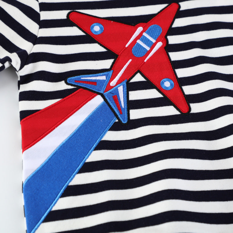 Jungen Sweatshirt mit kreativem Flugzeug-Design Drune