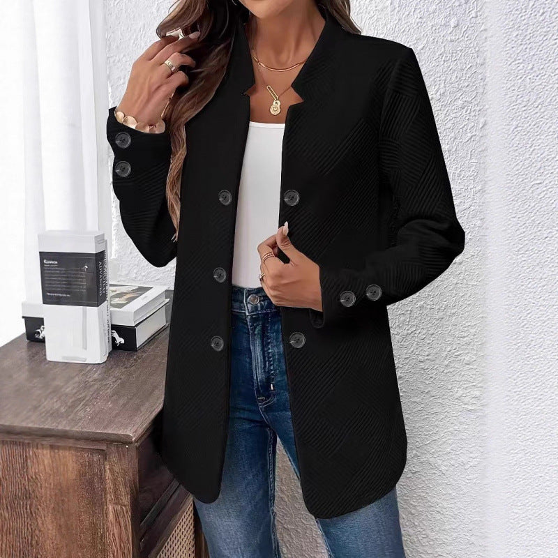 Damen Taillierter Longblazer mit strukturierter Stepp-Optik Drune