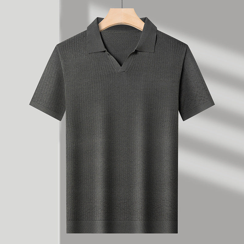 Herren Kurzarm-Polo mit strukturiertem Design und modernem Kragen Drune