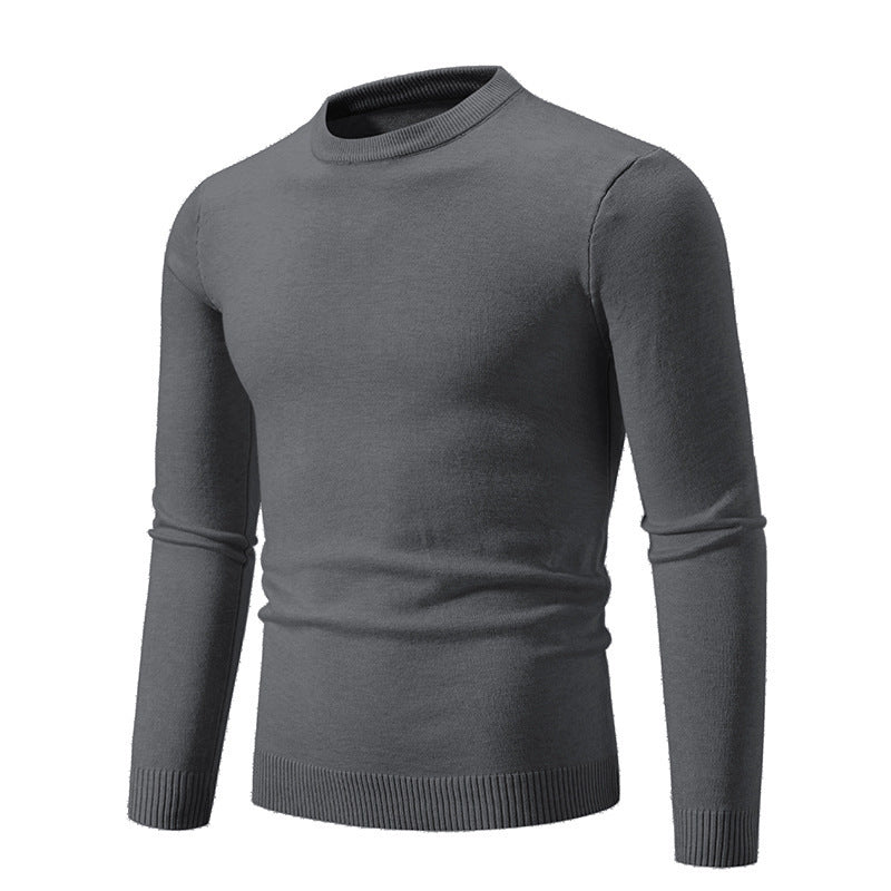 Herren eleganter Rundhals-Pullover aus feiner Baumwolle Drune