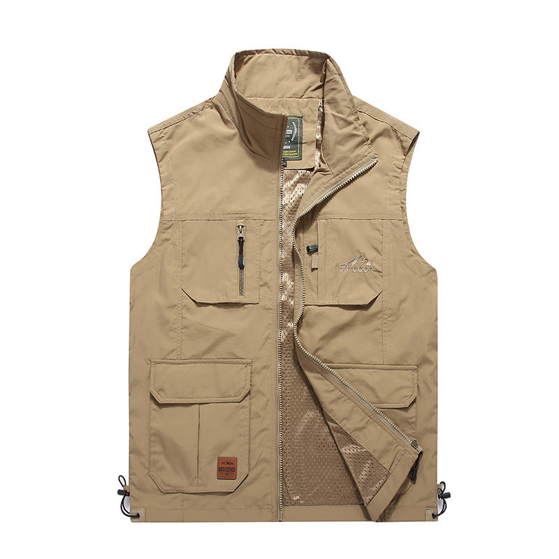 Herren Outdoor‑Utility‑Weste mit multifunktionalen Taschen und atmungsaktivem Meshfutter Drune