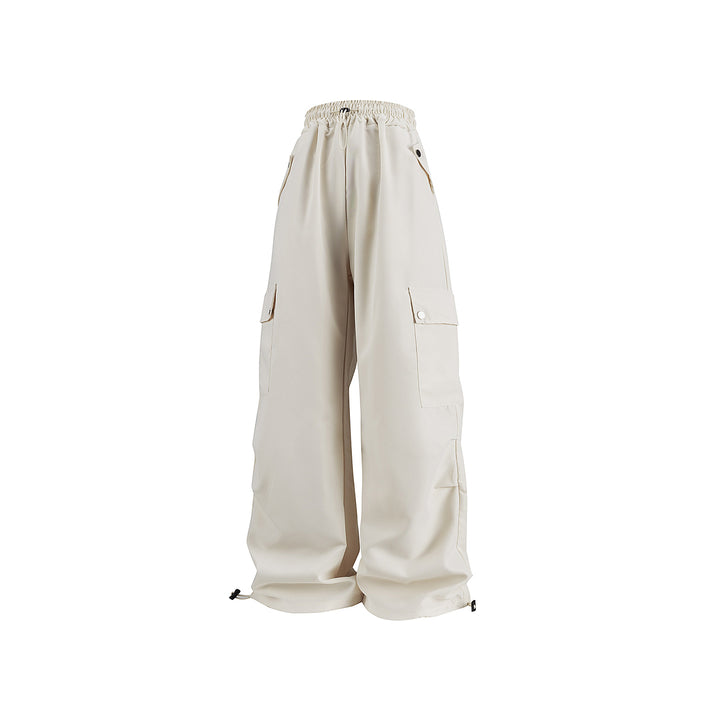 Damen Baggy-Cargo-Hose mit Tunnelzugbund, großen Klappentaschen und verstellbarem Saum Drune