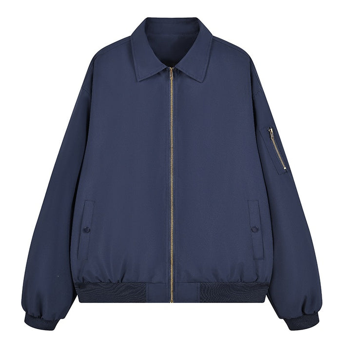 Herren Leichte Oversize-Übergangsjacke im Bomberstil mit Ärmeltasche & elastischem Saum Drune