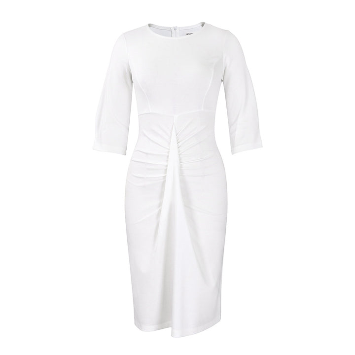 Damen Elegantes und figurbetontes Kleid mit modischen Raffungen Drune
