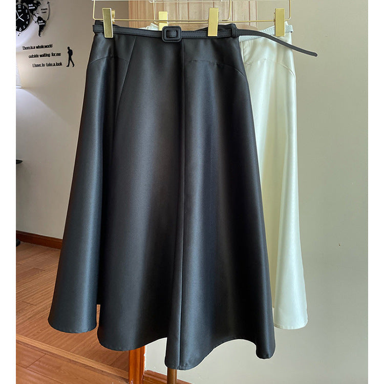 Damen Midirock mit elegantem Bund Drune