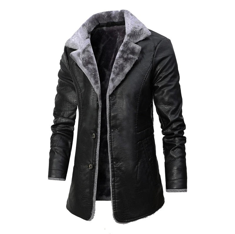 Herren Elegante Lammfelljacke mit modernem Schnitt Drune