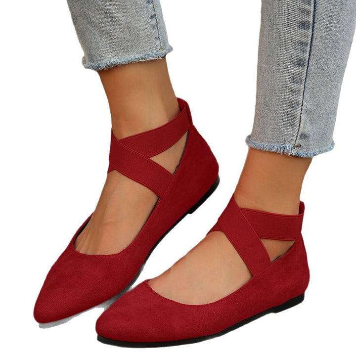 Damen elegante Ballerinas mit verstellbarem Riemchendesign Drune