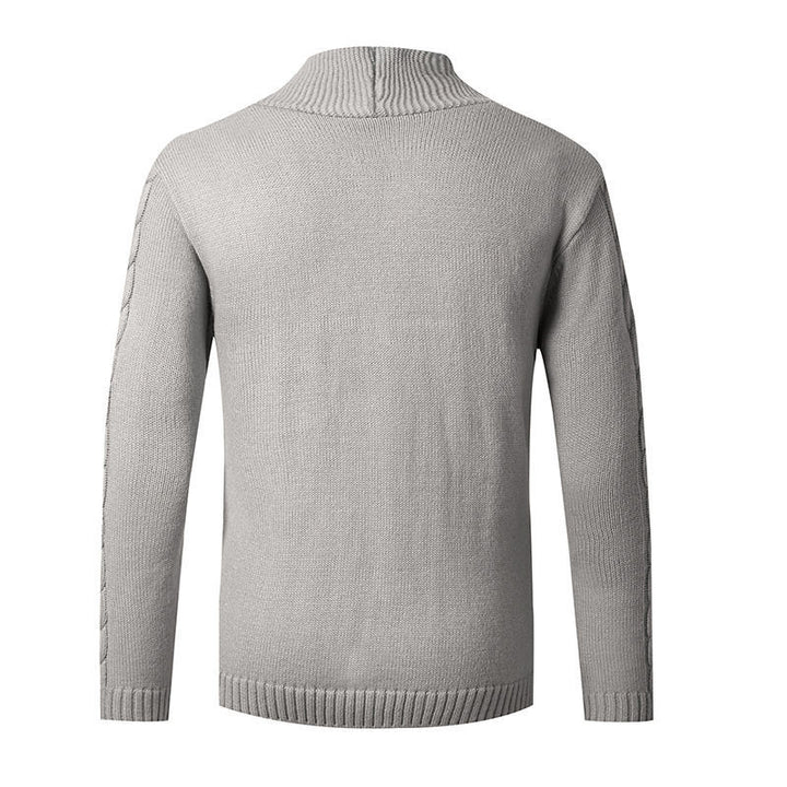 Herren Strickcardigan mit Schalkragen, Zopfmuster und Knopfleiste Drune