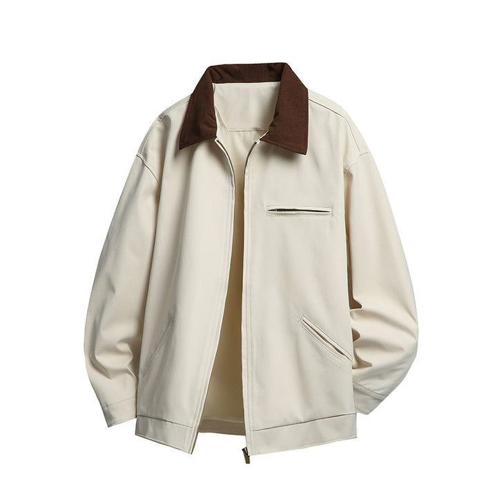 Herren Modische Übergangsjacke mit hohen Kragen und praktischen Taschen Drune