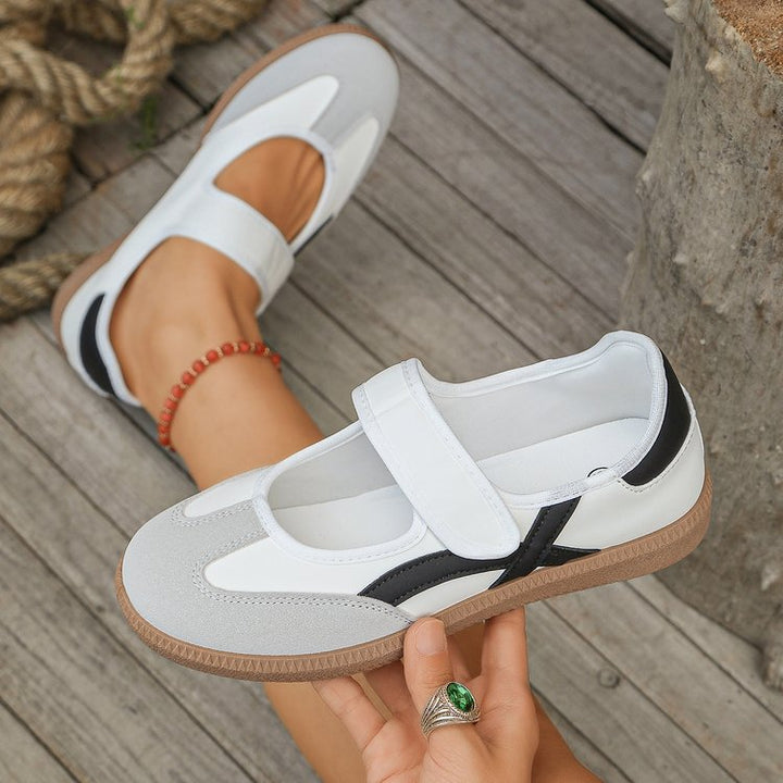 Damen Mary-Jane-Sneaker mit Klettverschluss und gepolstertem Komfortfußbett Drune