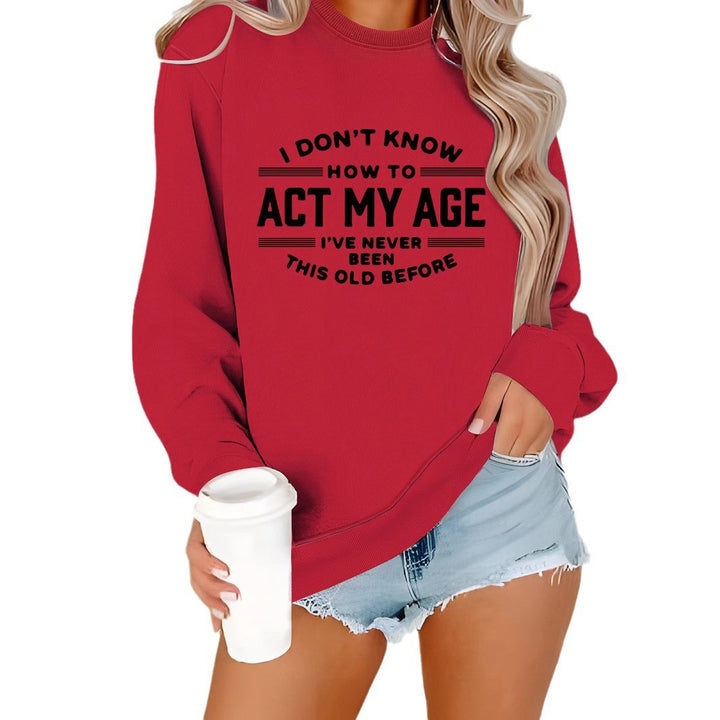 Damen Sweatshirt mit humorvollem Aufdruck und lässigem Schnitt Drune