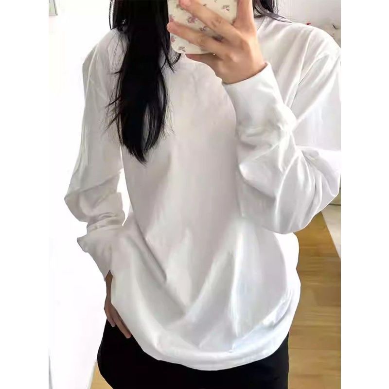 Damen Bequemer und lässiger Langarmshirt Drune