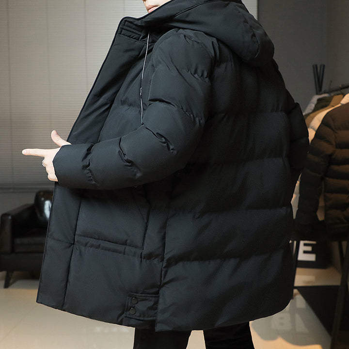 Herren Längere Steppjacke mit Kapuze Drune