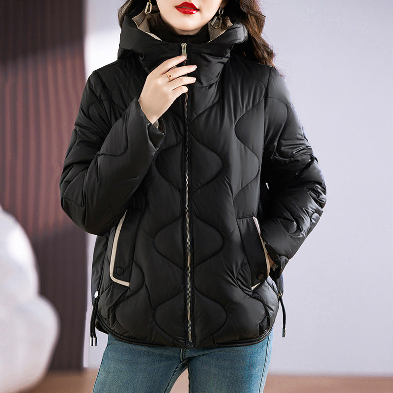 Damen isolierte Pufferjacke mit hohem Kragen und praktischen Reisverschlusstaschen Drune