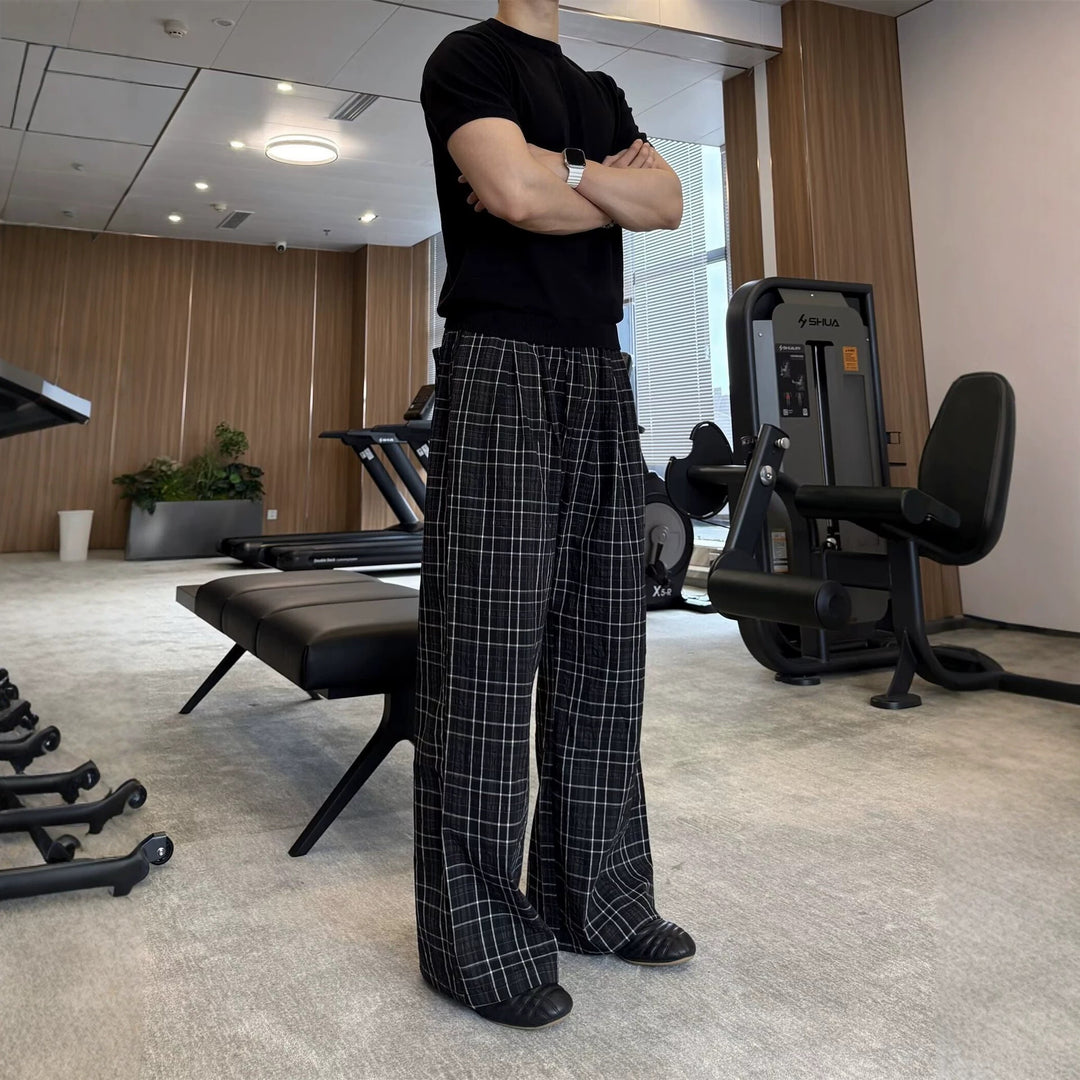 Herren Lässige Karottenhose mit kreativem Karo-Muster Drune
