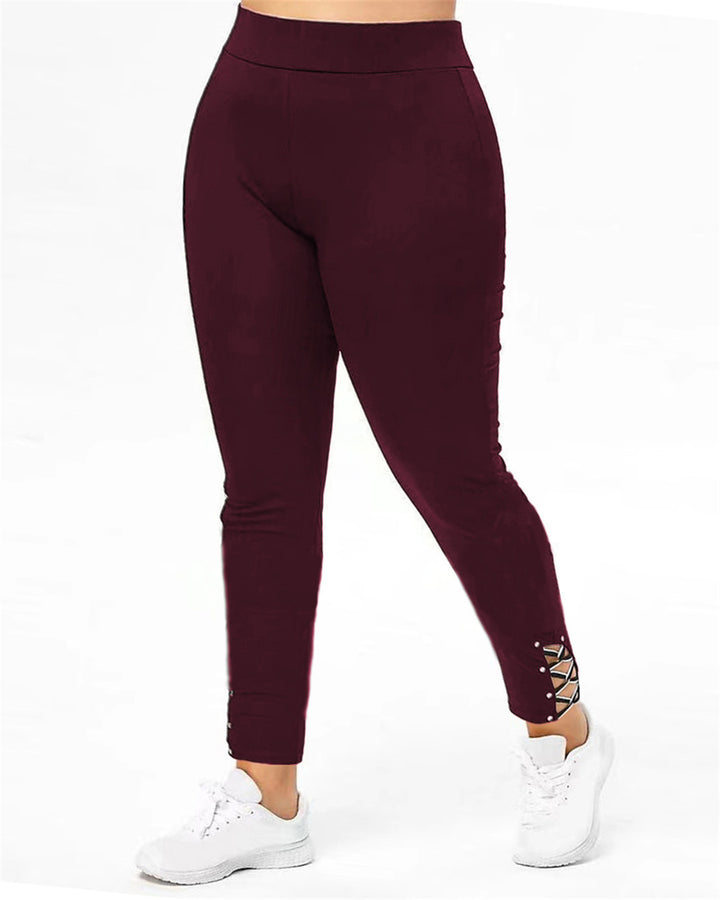 Damen Sportleggings mit eleganten Schnürdetails Drune