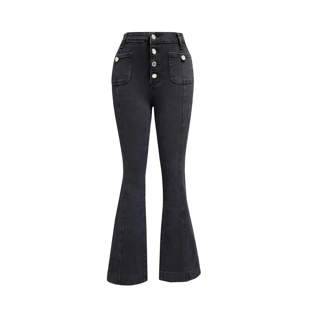 Damen High-Waist Schlagjeans Drune