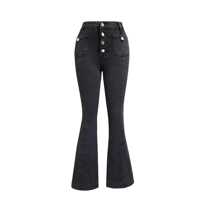 Damen High-Waist Schlagjeans Drune