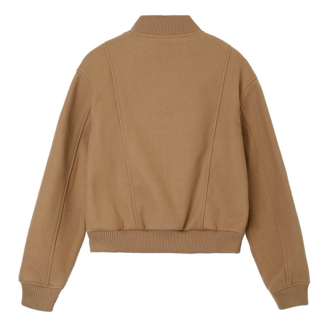 Damen Modische Kurzjacke mit Druckknöpfen Drune