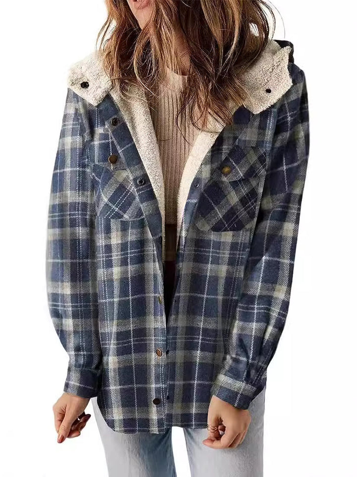 Damen Flanelljacke mit Fleecefutter Drune