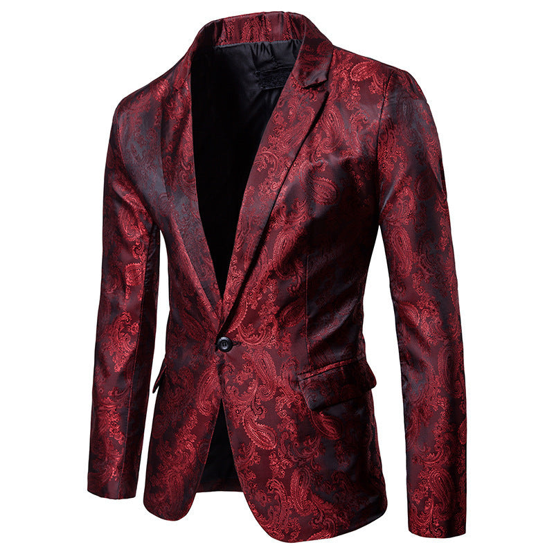 Herren elegantes Anzug-Set mit feinem Paisleymuster Drune