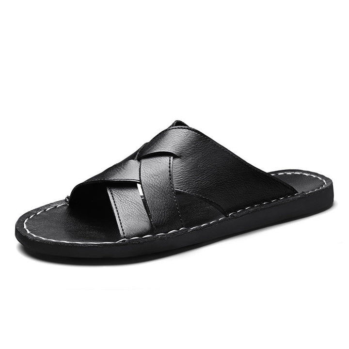 Herren Elegante und bequeme Leder-Sandalen mit verstellbarem Riemensystem Drune