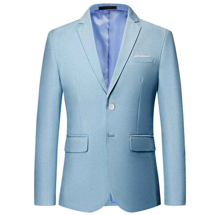 Herren nan tailliertes Sakko mit schmaler Silhouette, Stretchanteil und Pattentaschen Drune