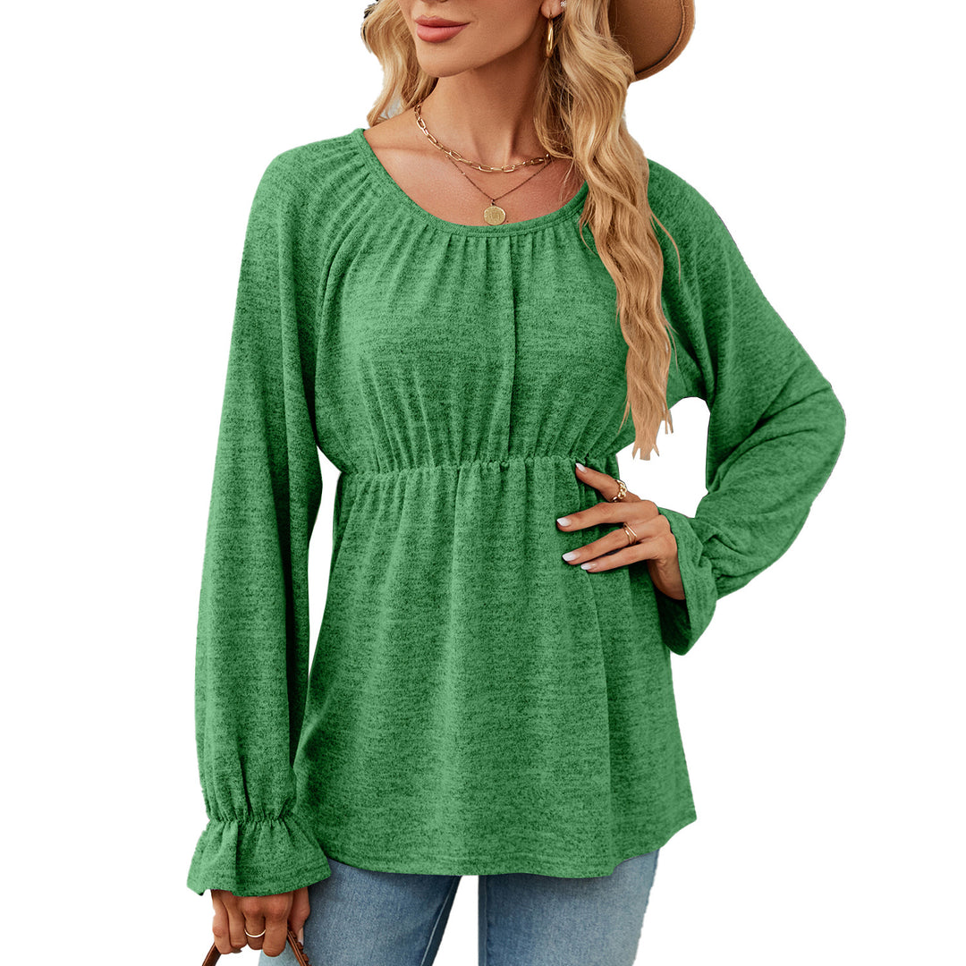 Damen lässiges Blusenshirt mit Raffung Drune