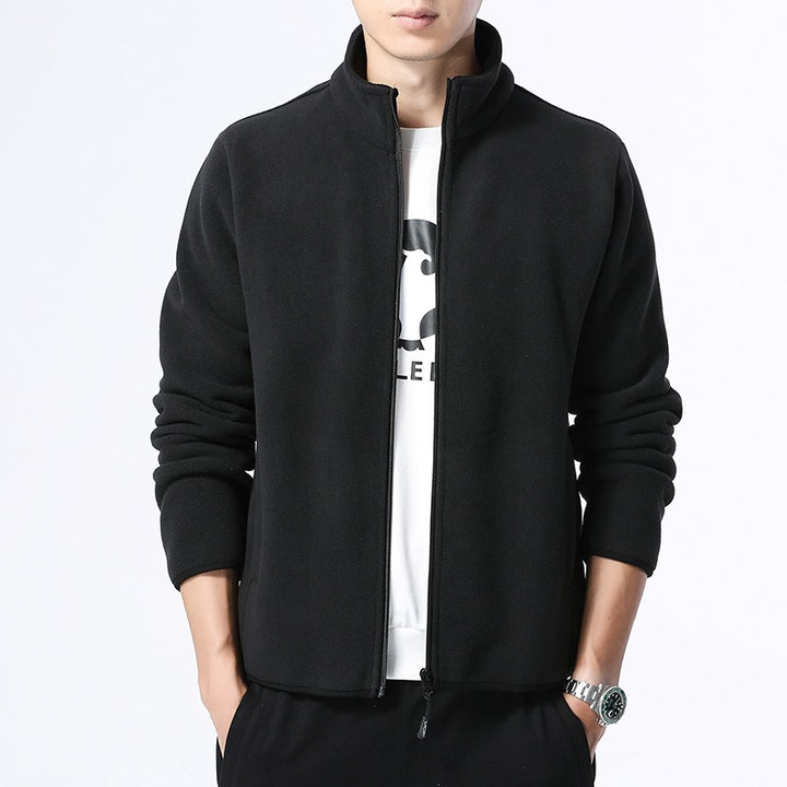 Herren Fleecejacke mit Stehkragen, durchgehendem Reißverschluss & Eingrifftaschen Drune