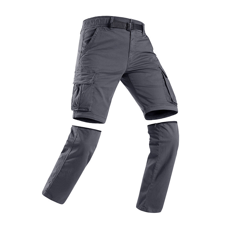 Herren Modulare Cargohose mit Reißverschluss-Beinabtrennung und Multifachtaschen Drune