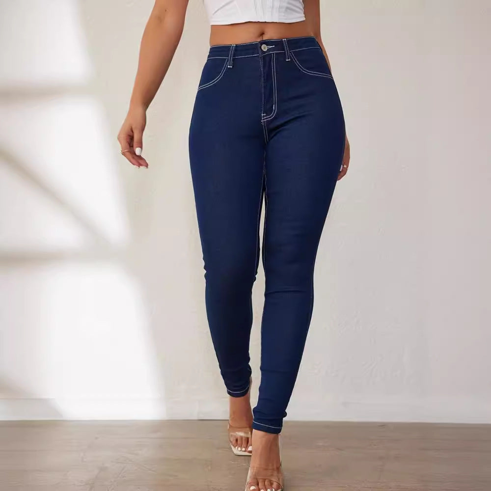 Damen High-Waist Skinny Jeans Drune