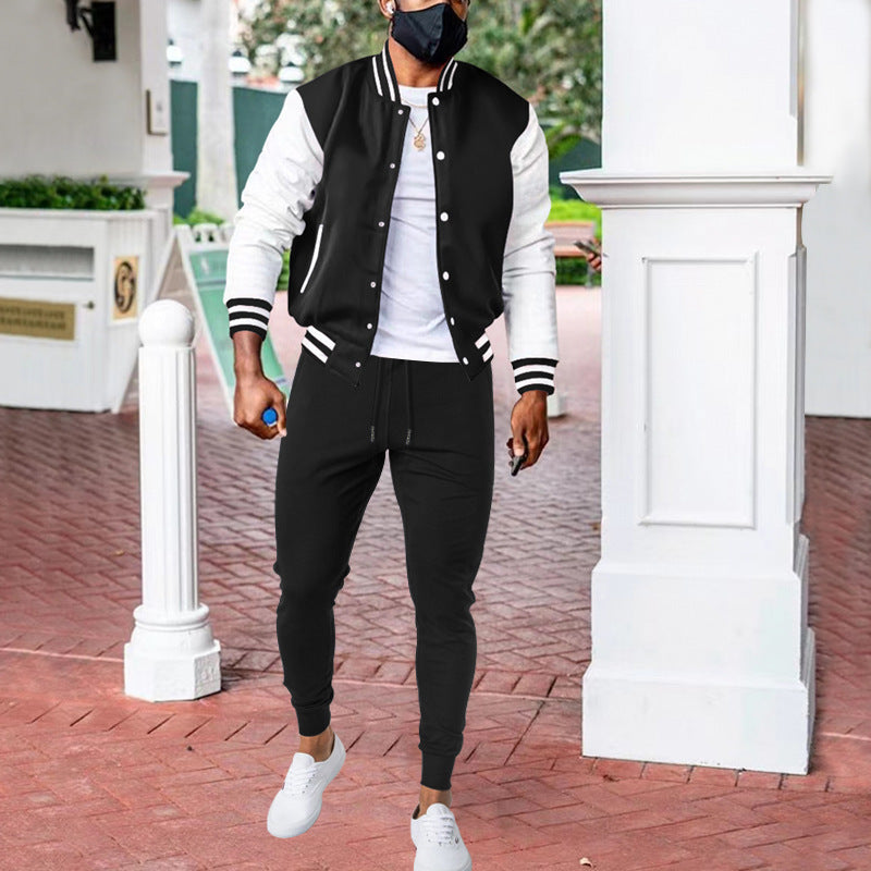 Herren sportliche Collegejacke mit praktischen Taschen und atmungsaktiver Baumwolle Drune