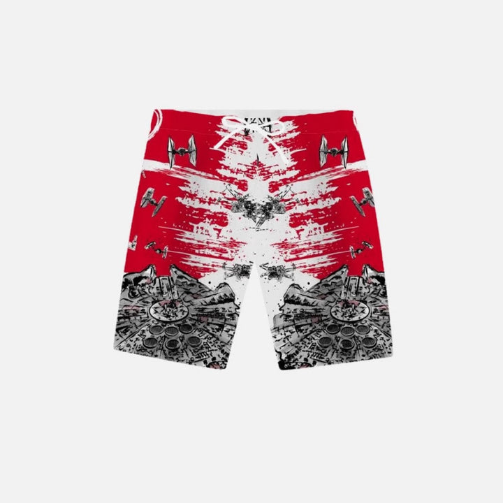Herren Grafik Psychedelischer Druck Badehose Drune