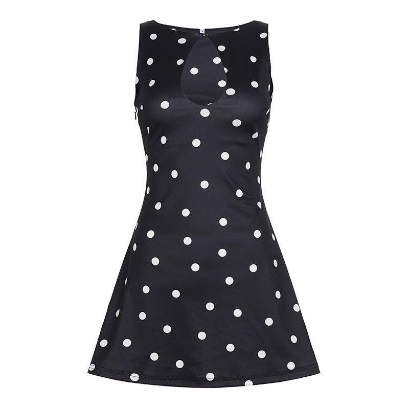 Damen Kleid im verspielten Polka-Dot Design mit fließendem Schnitt Drune