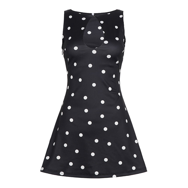 Damen Kleid im verspielten Polka-Dot Design mit fließendem Schnitt Drune