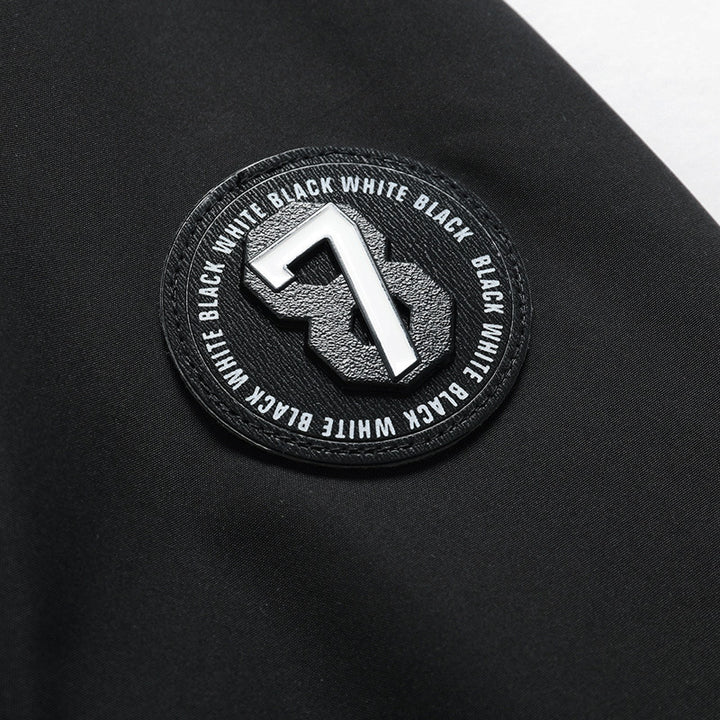 Herren Leichter Windbreaker-Blouson mit Stehkragen, Reißverschlusstaschen und gestreiften Rippbündchen Drune