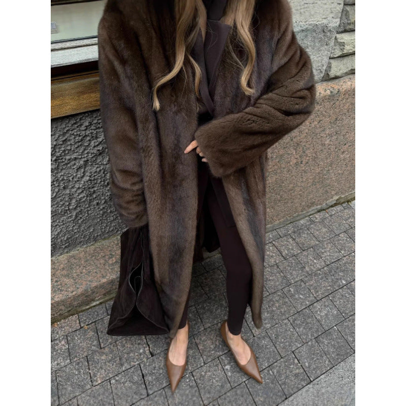 Damen Stilvoller Fleece-Mantel Drune