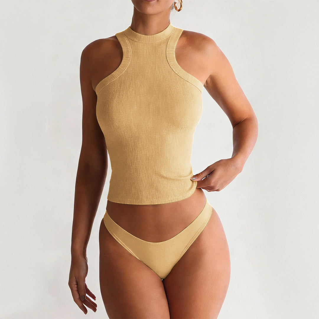 Damen Sportliches Trägershirt aus elastischem Material mit hochwertiger Rippstruktur Drune