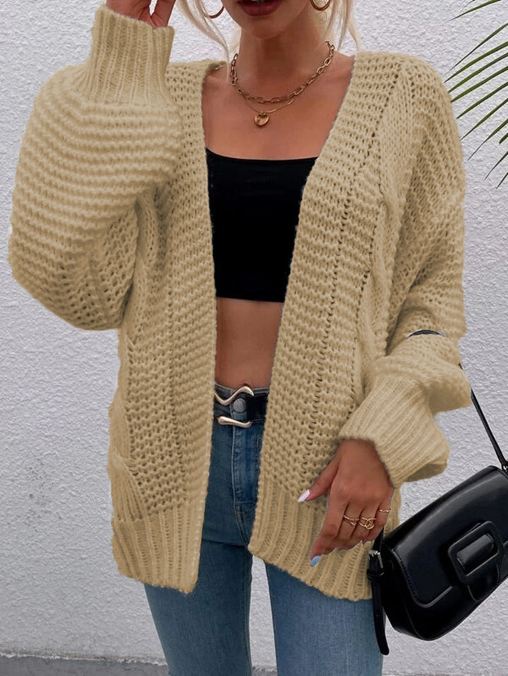 Damen Grobstrick Cardigan mit seitlichen Taschen und lässiger Passform Drune