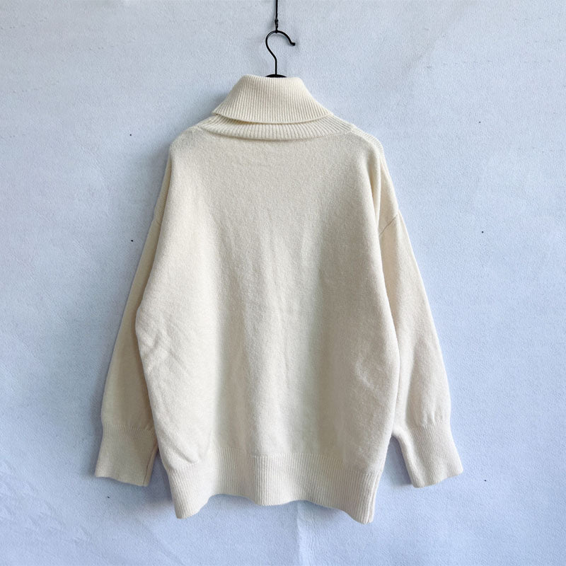 Drune | Einfarbiger Warmer Strickpullover Für Alltag