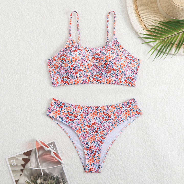 Damen Bunt bedruckter Bikini Drune