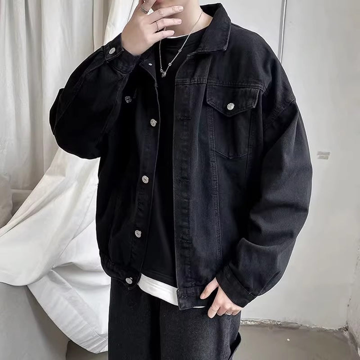 Herren Lockere Denimjacke Drune
