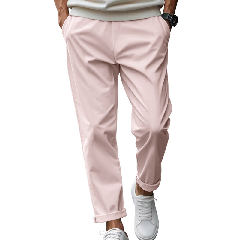 Herren elegante Chino-Hose mit bequemem Bund und modischem Schnitt Drune