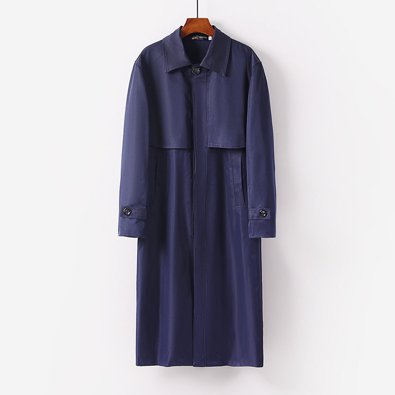 Damen leichter Trenchcoat mit verdeckter Knopfleiste und Schultercape Drune