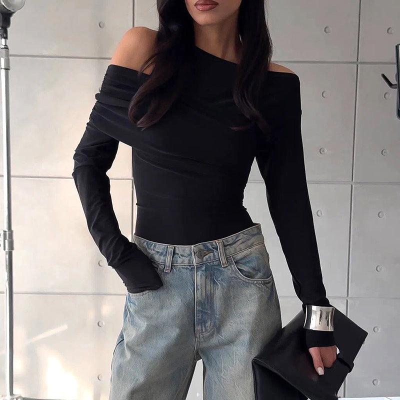 Damen Off-Shoulder Langarmoberteil Drune